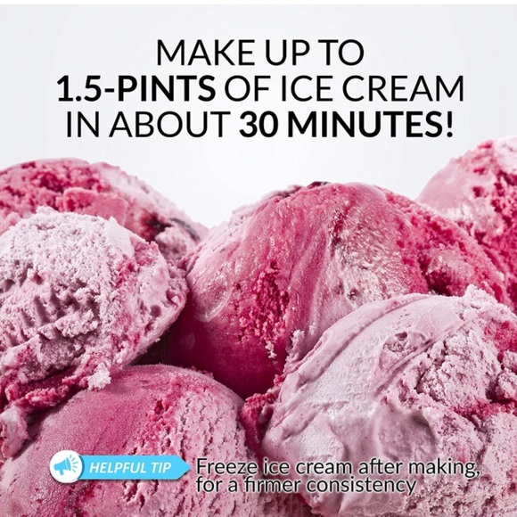 New Nostalgia Electric ice cream machine ice cream, gelato, sorbet frozen yogurt - Picture 9 of 10